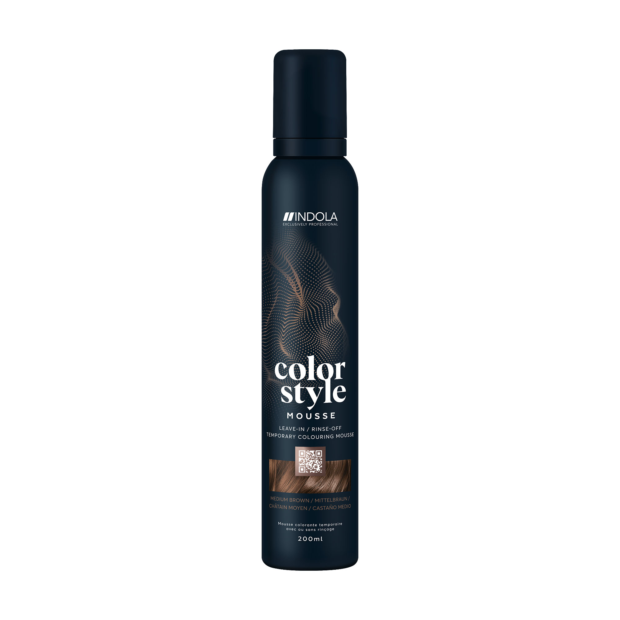 Відтінковий мус для укладання волосся Indola Color Style Medium Brown, 200 мл