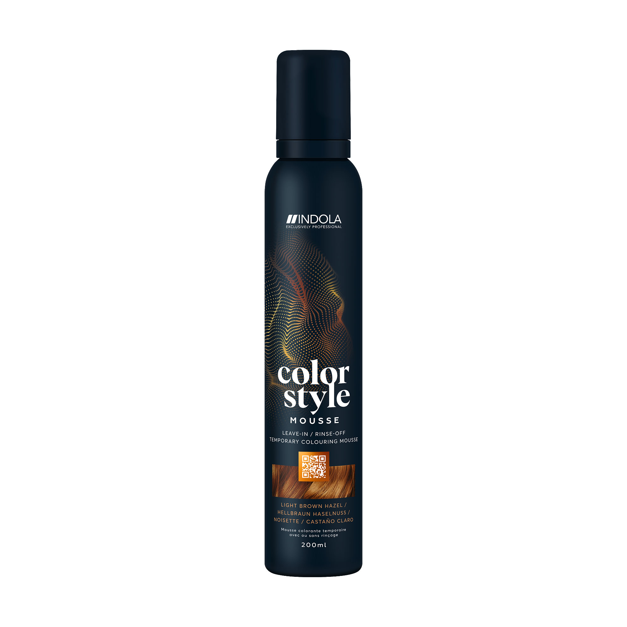 Відтінковий мус для укладання волосся Indola Color Style Light Brown Hazel, 200 мл