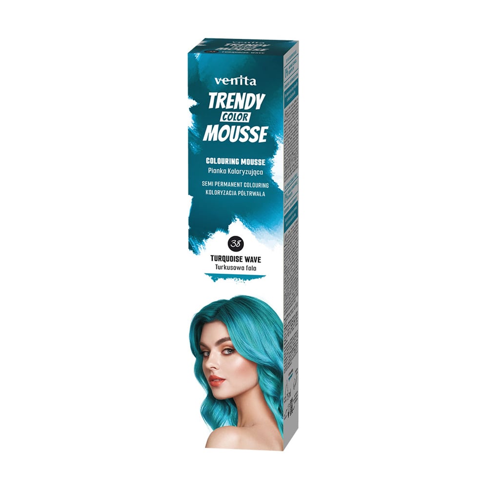 Відтінковий мус для волосся Venita Trendy Color Mousse 38 Бірюзова хвиля, 75 мл